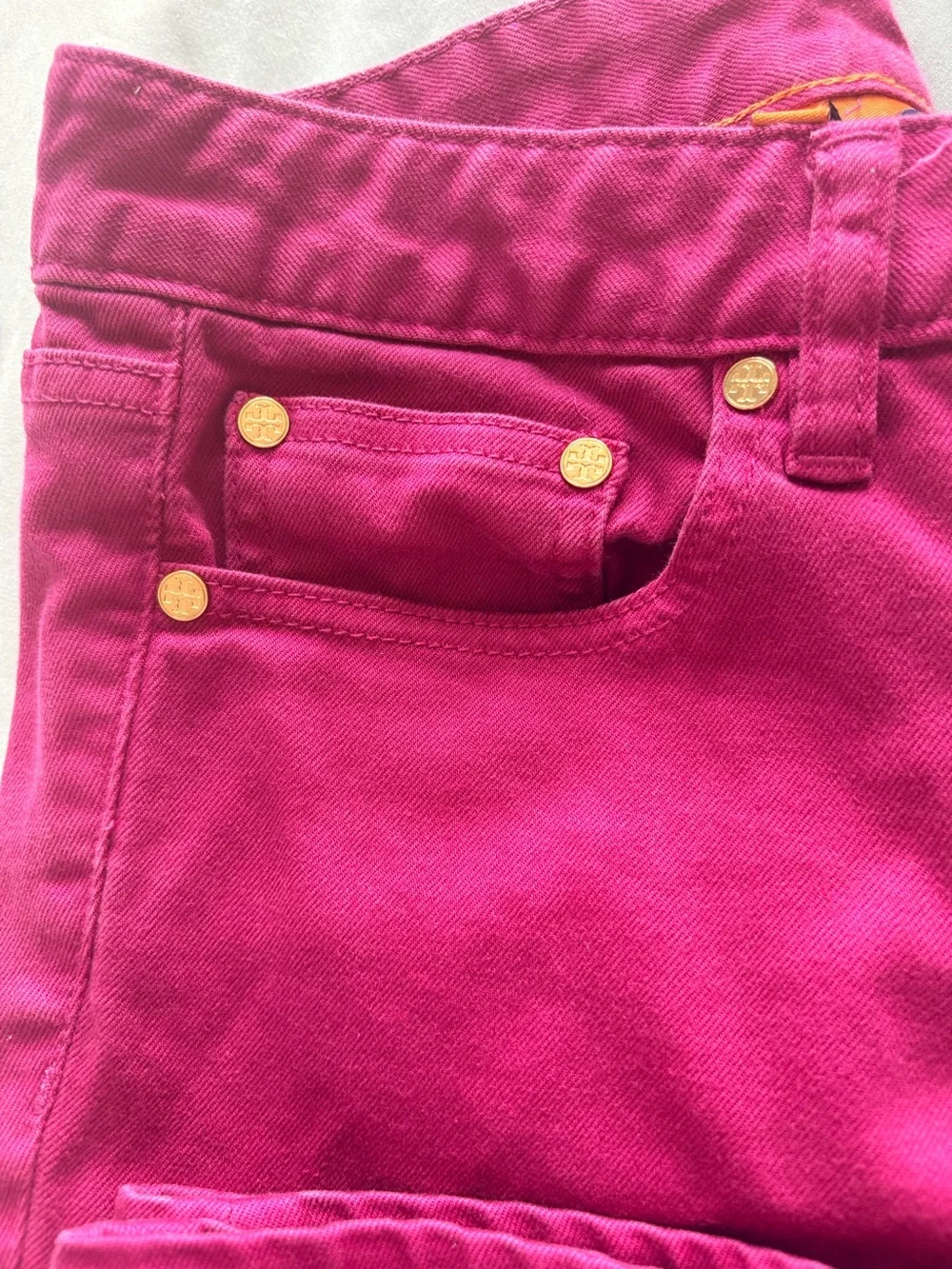 Tory Burch Alexa Skinny Jeans Hot Fuchsia / Magenta